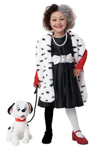 Dalmatian Diva 101 Dalmatians Cruella de Vil Inspired Toddler Costume - Picture 1 of 2