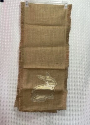 Pier 1 ARPILLERA DE YUTE CONEJO DE PASCUA CORREDOR DE MESA COUNTRY CHIC CUBIERTA DE MESA Foto 1 de 4