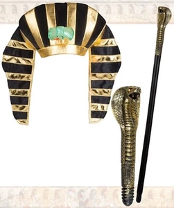 Adult Egyptian Costumes Egypt Ancient Pharaoh King Halloween Accessories Set - Picture 1 of 7