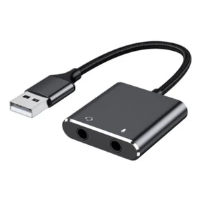 USB Sound Card With Microphone Port USB to Headphone External USB Sound Card - Afbeelding 1 van 8