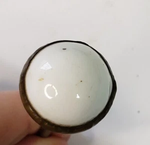 Cuadro Antiguo Clavo 3/4" Porcelana Blanca Victoriano Años 1800 - Imagen 1 de 3