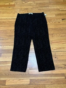 Old Navy Womens Pixie Pants Sz 16 Black Patterned Hi-Rise Secret-Slim Pocket NWT - Picture 1 of 8