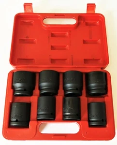 8pc GRIP 3/4" DRIVE CHROME MOLYBDENUM IMPACT SOCKET SET METRIC 26MM - 38MM 73584 - Picture 1 of 1