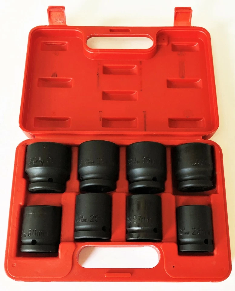 8pc GRIP 3/4" DRIVE CHROME MOLYBDENUM IMPACT SOCKET SET METRIC 26MM - 38MM 73584 - Image 1 of 1