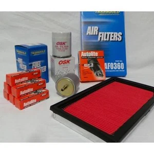 SUITS NISSAN PATHFINDER R50 v6 3.3 VG33 PETROL SERVICE FILTER KIT+SPARK PLUGS - Picture 1 of 1