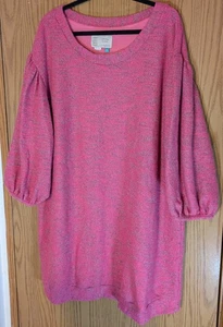 Anthropologie Samstag/Sonntag Lyla gemütliches Tunika-Kleid in Rosa Größe 2X - Bild 1 von 4