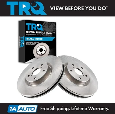 TRQ Front Brake Rotors Set For 2007-2014 Subaru Impreza 2015-2017 WRX STI - Image 1 of 4