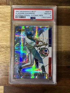 1997 Bowman's Best International BBI14 Vladimir Guerrero Atomic Refractor PSA 8 - Picture 1 of 2