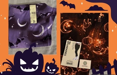 Nuevo Leggings al tobillo de gamuza sintética para mujer No Boundaries, 27,5"" entrepierna gato Halloween Foto 1 de 4