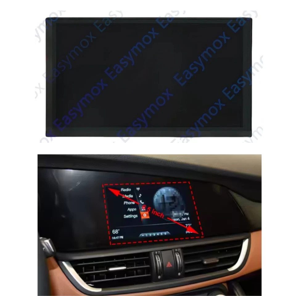 Pantalla LCD de 6,5" para coche Alfa Romeo Giulia 2015-2023 pantalla de navegación GPS Foto 1 de 1
