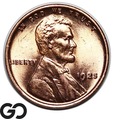 1925 Lincoln Cent Wheat Penny, Brilliant Red Blazer - Image 1 of 3