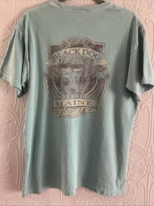 Vintage Comfort Colours T-shirt Size M Black Dog Beer Maine  - Picture 1 of 7