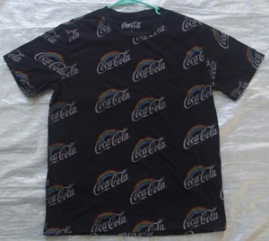 Coca-Cola's Rainbow Black Large Kurzarm T-Shirt Herren Rundhals - Bild 1 von 5
