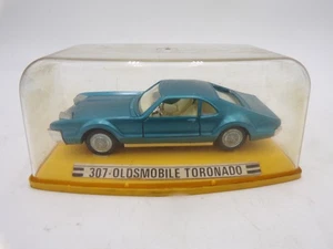 70's Auto Pilen Spain 1/43 scale Diecast M-307 Blue Oldsmobile Toronado w/Box - Picture 1 of 7