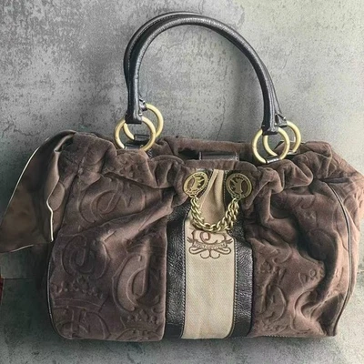 Bolso de charol negro terciopelo marrón Daydreamer vintage Y2K Juicy Couture nuevo con etiquetas Foto 1 de 4