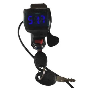 Scooter Throttle with Lock and Key 12V 36V 60V 72V 84V Voltage Display - Picture 1 of 7
