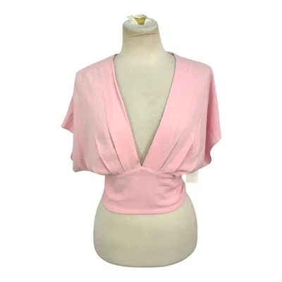 Top halter exuberante mezcla de lino rosa talla mediana nuevo sin etiquetas Foto 1 de 4