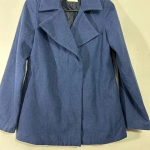 Old Navy Damen XS Blau Mittellang Mantel Jacke Herbst Winter Wolle - Bild 1 von 8