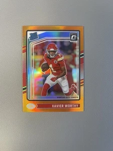 Donruss Optic Xavier Worthy Rated Rookie (RC) 2024 Orange Prizm #/249 KC - Imagen 1 de 4
