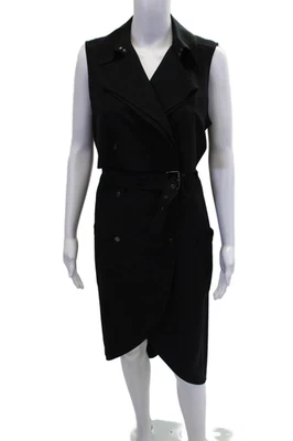 Vestido Haute Hippie Mujer Doble Pecho Cierre a presión Cuello Negro Talla M Foto 1 de 4