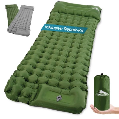 Steinwood Isomatte Outdoor, Isomatte Ultraleicht mit Reparaturset, Aufblasbar… - Bild 1 von 4