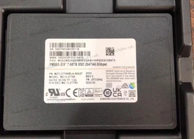 Samsung PM893 7.68TB SSD 2.5" SATA III 6Gbps MZ7L37T6HBLA-00A07 MZ-7L37T60 New - Image 1 of 2