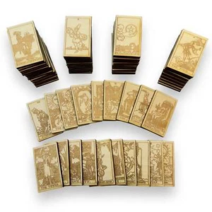Tarot Deck Wood Cards - Set of 78 - Raw Wood 2x3in each - Picture 1 of 5