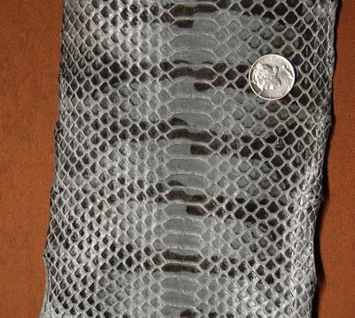 2 (dos) Cuero Piel de Serpiente Tigre Negro y Gris Genuino Único Ocultar MDxn-z Foto 1 de 4