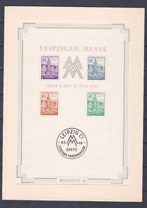 Alliierte Besatzung SBZ Sachsen 1946 Leipziger Messe Großblock Sonderdruck - Picture 1 of 4