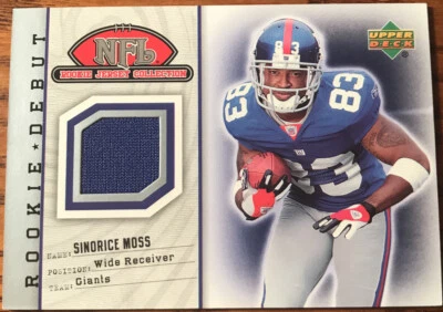 2006 Upper Deck Rookie Debut Rookie Jerseys Sinorice Moss #87TE New York Giants - Image 1 of 2