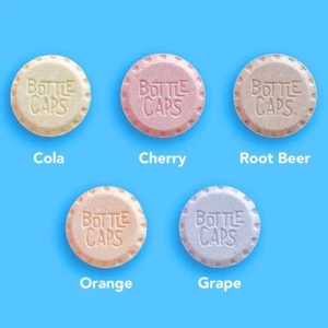 BUTTON CANDY BOTTLE CAPS FUN ASSORTED SODA POP FLAVORS-BULK BAG VALUE-PICK YOURS - Picture 1 of 5