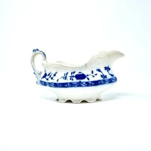 Gravy Boat Holland Blue Flow Johnson Brothers England Antique 1910s Sauce Boat - Picture 1 of 10