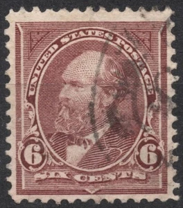 Sn: #256 SG258 1894 6 cent US stamp James A. Garfield 1894 Regular Issue - Picture 1 of 2