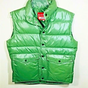 Betty Smith Wear Jacket Women's Size M Sleeveless Puffer Vest Army Green Snaps - Picture 1 of 9