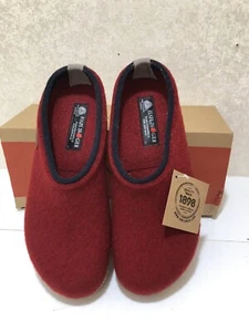Haflinger Womens Kris in Chili Wool Clogs Slippers Sz 41 - Picture 1 of 5