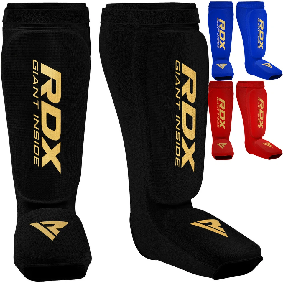 RDX Shin Guards Muay Thai Leg Instep Protector MMA Kickboxing Martial Arts Pads Foto 1 de 1
