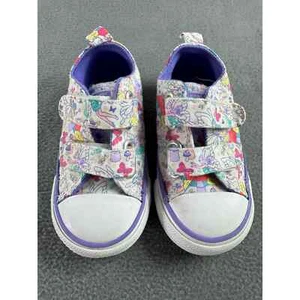 Converse Chuck Taylor All Star white Purple Butterfly Fairy $25 |Size:5  - Picture 1 of 8