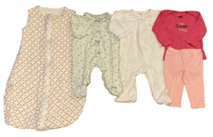 Baby Girl Sleeper Sleep Sack Lot 6 months Carters Little Me... - Picture 1 of 11