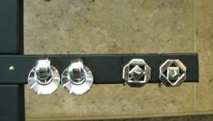 Lot 2 Small Vintage Silver Tone Screw Back Earrings / 1 CORO 1 ALICE / FREE SHIP - Picture 1 of 9