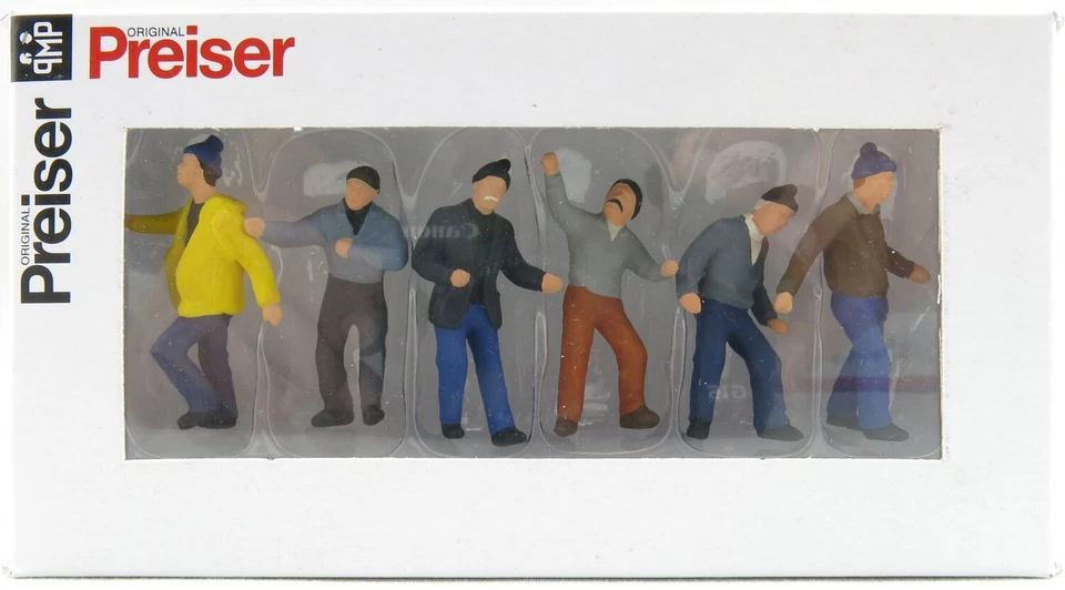Preiser 68211 Set of 6 Construction Worker Figurines Scale 1:50 - Image 1 of 1