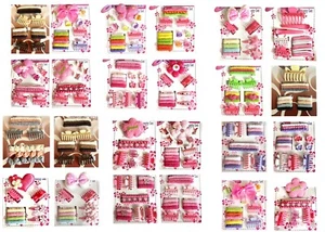 Girls Hair Accessories Claw Clamps Elastic Hair Bands Snap Clips Pom Colorful UK - Picture 1 of 1