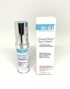 m-61 PowerGlow Eye Cream Line Smoothing  Glycolic Eye Cream 0.5 oz New - Picture 1 of 3