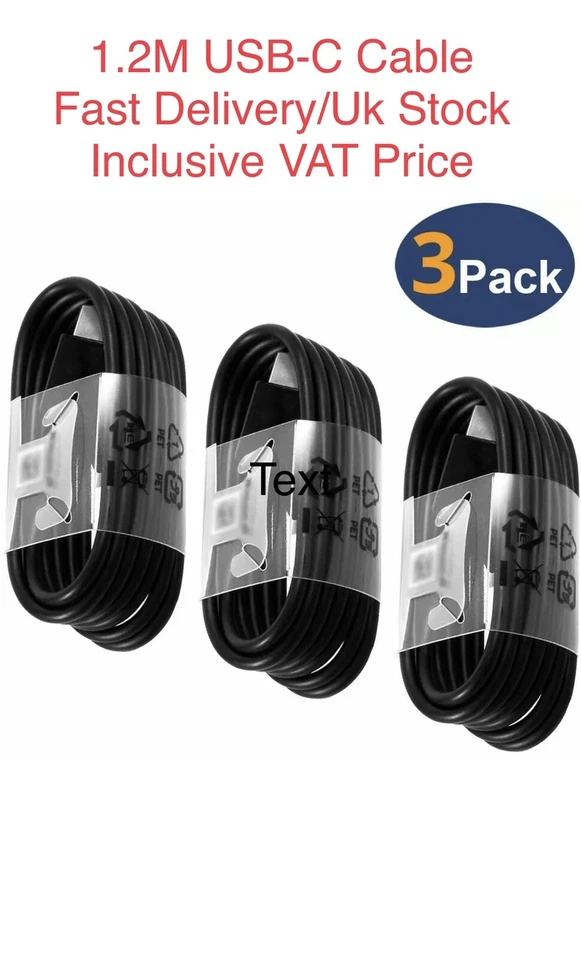 1.2M Samsung Galaxy S8 S21+5G S20 S10 Note10 Type C Fast Charger USB Data Cable - Image 1 of 1