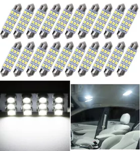 20X 41MM 42MM 12SMD Festoon 211-2 578 569 Dome Map Interior LED Light Bulbs - Bild 1 von 12