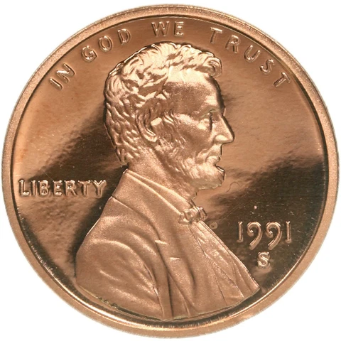 1991 S Lincoln Memorial Cent Gem Deep Cameo Proof Penny Cover