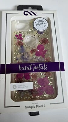 Estuche Genuino-Mate Google Pixel 2 Karates Pétalos de Flores Reales Estuche Foto 1 de 3