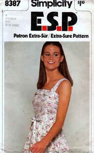 Simplicity 8387 Vintage 70's Summer Dress Sewing Pattern Size 10-12-14 Uncut - Bild 1 von 2