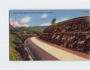 Postal piedra de arena a lo largo de la autopista de peaje de Virginia Occidental, Virginia Occidental - Imagen 1 de 2