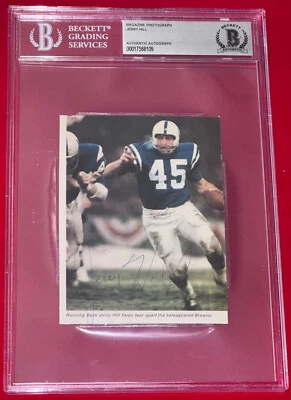 Jerry Hill "Colts Great & Super Bowl Champion" Signed Photo Auto BGS Beckett BAS - Image 1 of 3