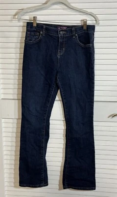 Childrens Place Girls Size 14 Boot Cut Denim Blue Jeans Stretch Dark Wash - Image 1 of 4